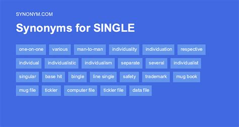 SINGLE Synonyms 